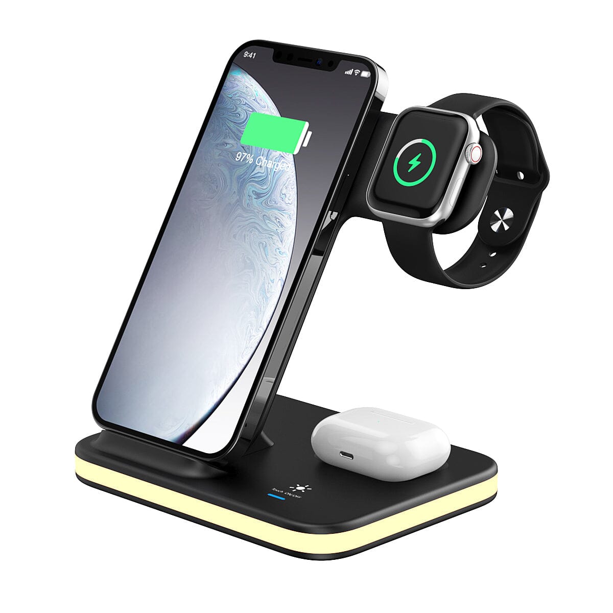 4-in-1 Wireless Charging Stand with Night Light Genuine Cheap Pice