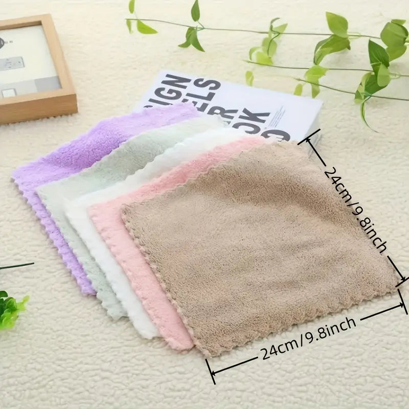 20-Pack: Polyester Hand Towels, 200gsm Knit Fabric, Soft Absorbent Square Bath Towels Free Shipping Genuine