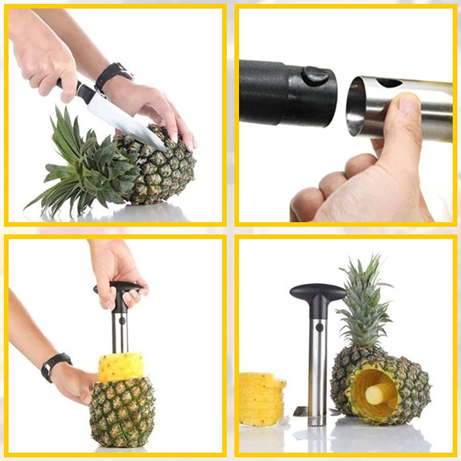 Stainless Steel Fruit Pineapple Peeler Cutter Brand New Unisex Sale Online