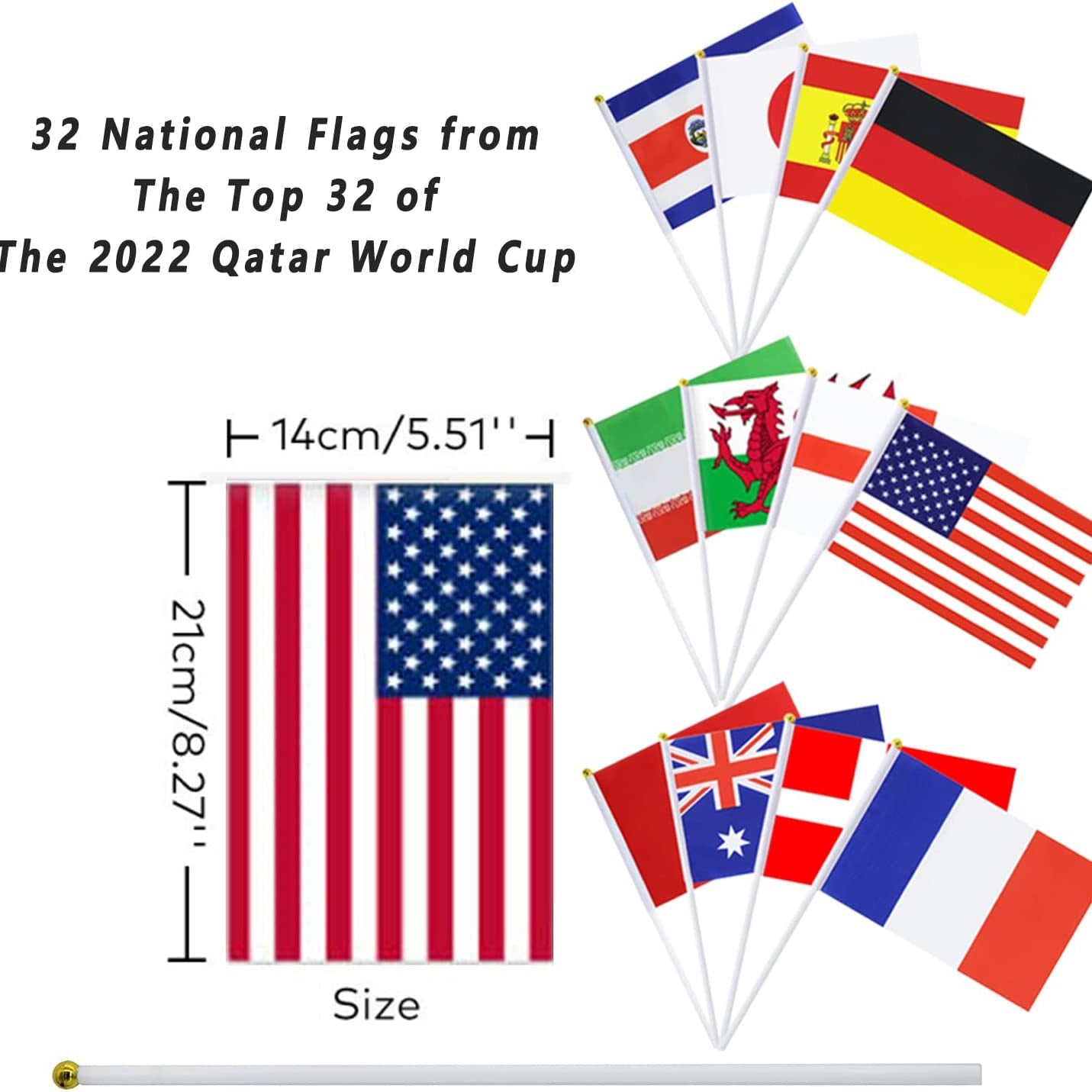 32-Pieces: World Cup 2022 Participating National Teams Flags Cheap Sale Enjoy