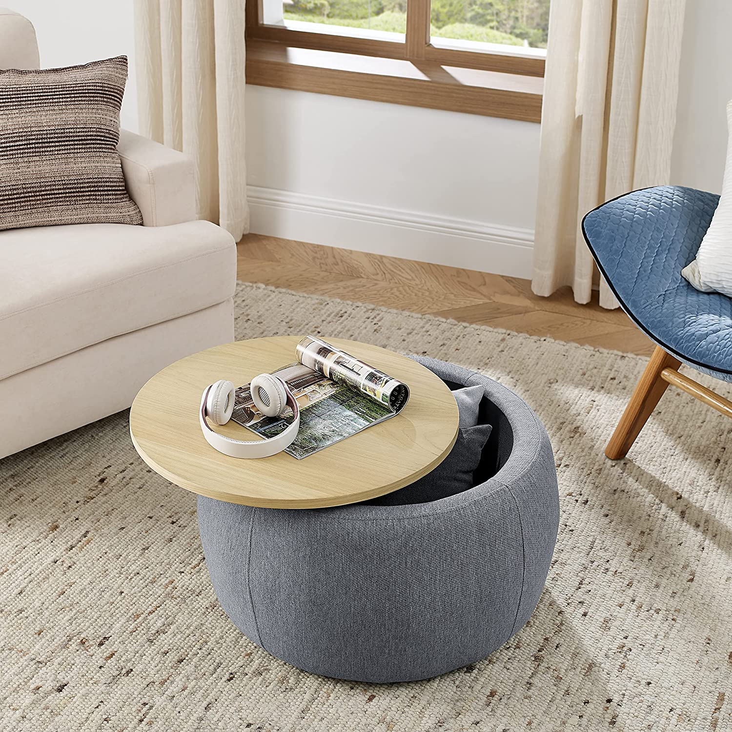 Round Storage Ottoman Coffee Table Deals