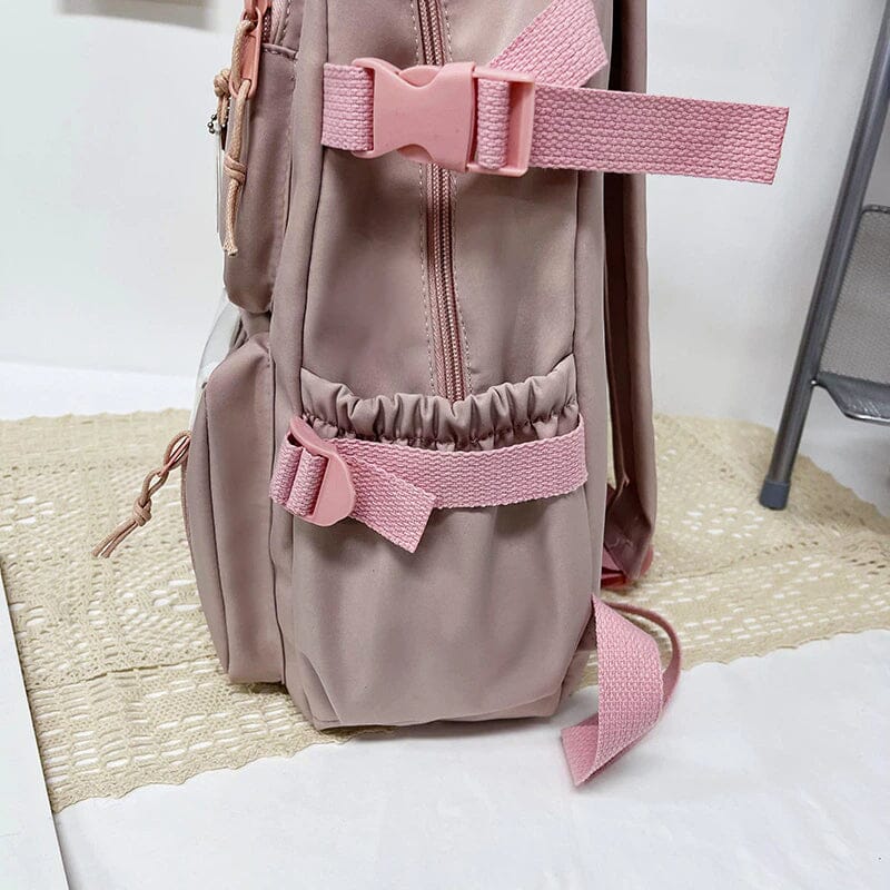 Cute Waterproof Multi-Pocket Women Backpacks with Bear Doll Clearance Good Selling