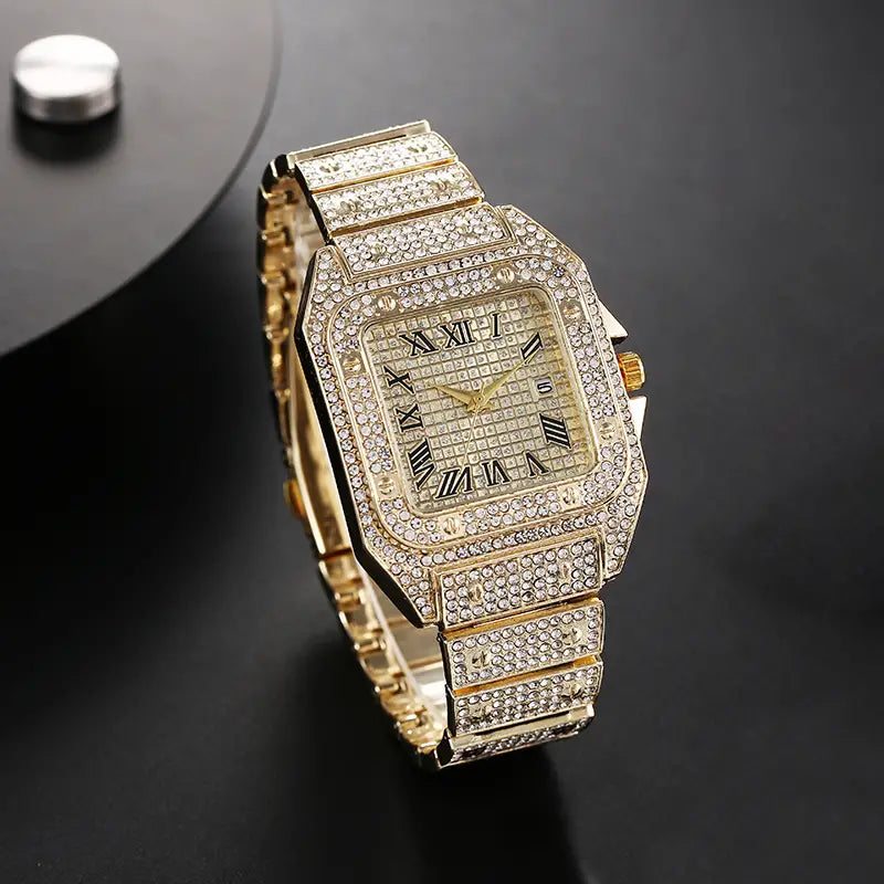 Men's Fashion Elegant High-End Analog Zinc Alloy Watch with Rhinestones Buy Cheap Cheapest