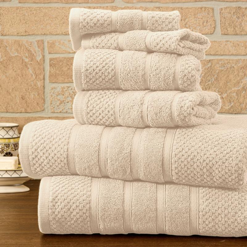 6-Piece Bibb Home Absorbent 100% Egyptian Cotton Towel Set Free Shipping Factory Outlet