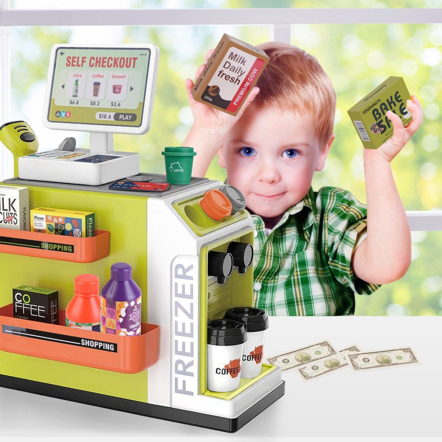 48-Piece: Pretend Cash Register Play Toy Set Really Cheap Shoes Online