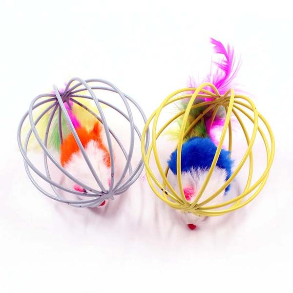 5-Pack: Pet Cat Kitten Playing Mouse Ball Cage Fashion Style For Sale