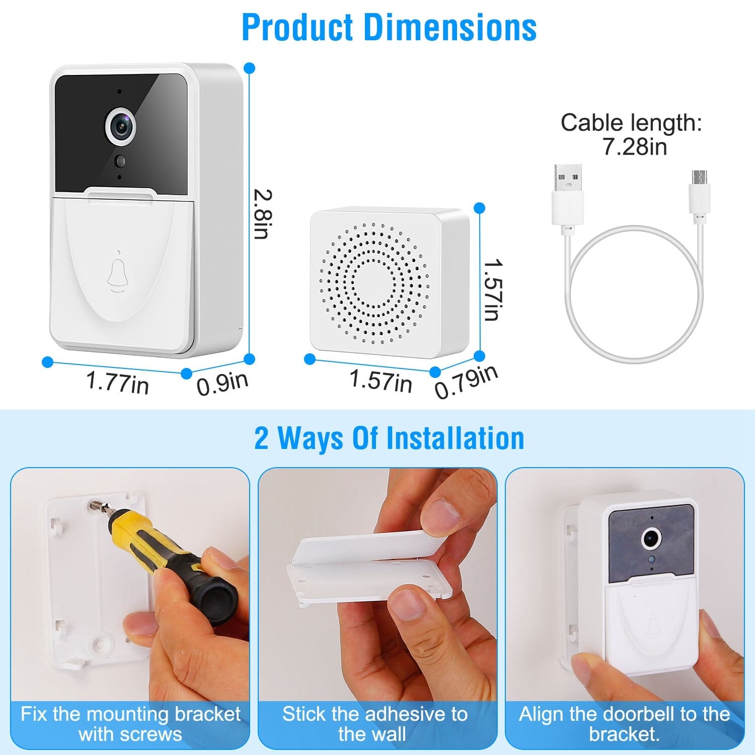 Smart Wireless Wi-Fi Video Security Doorbell Cheap Sale Good Selling