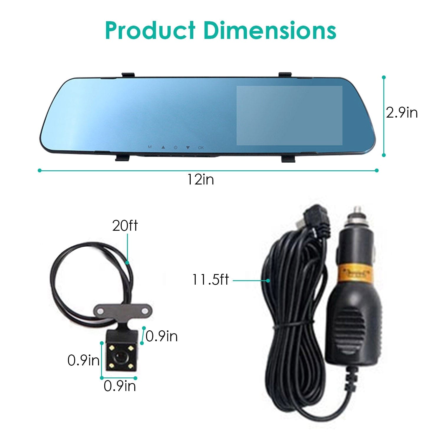 1080P Car DVR 4.3inches Dash Cam with 140° Angle Loop Recording Explore