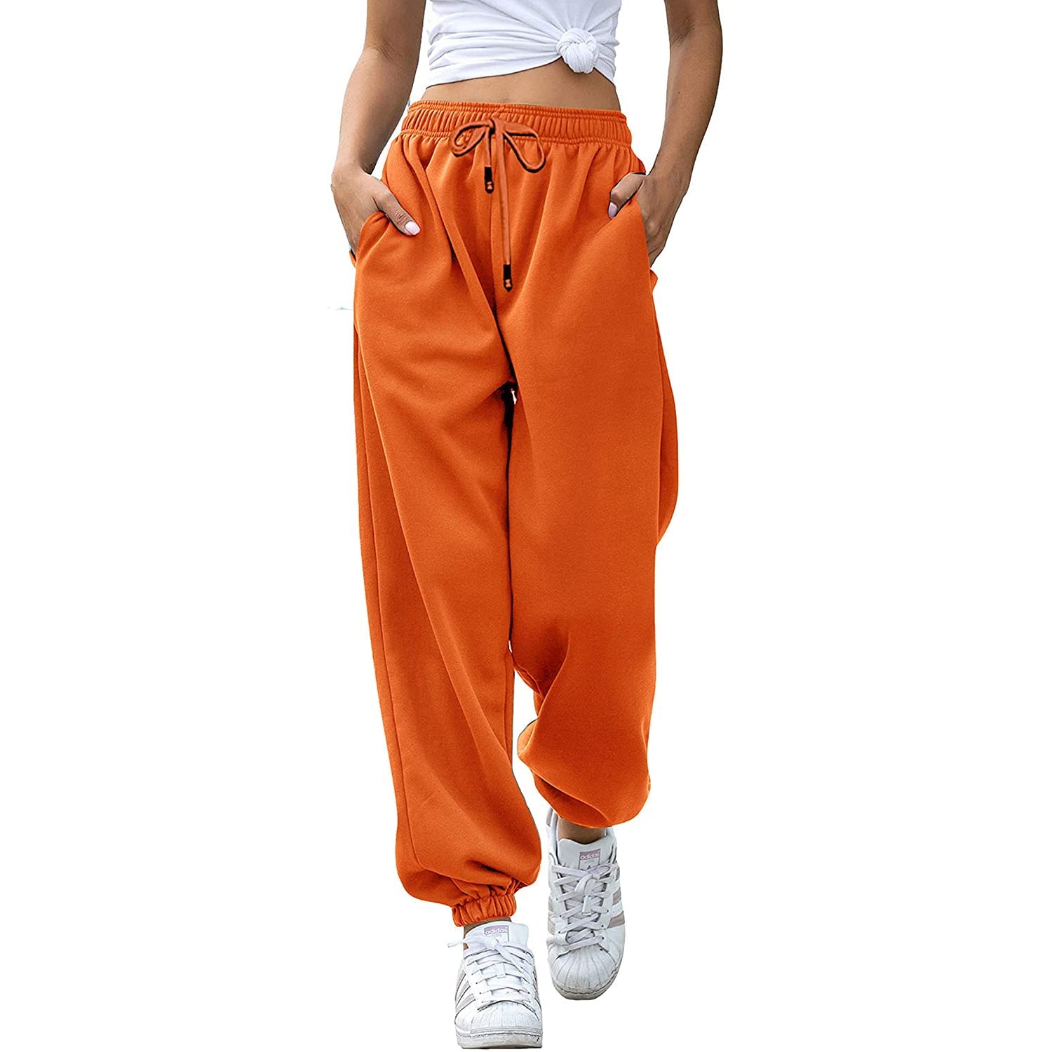 Womens Belted Sweatpants with Pockets Sale Fast Delivery