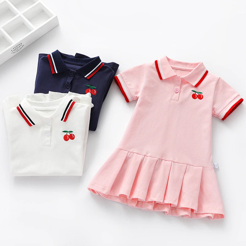 Children Dress Spring Summer Turn-Down Collar Free Shipping Manchester Great Sale