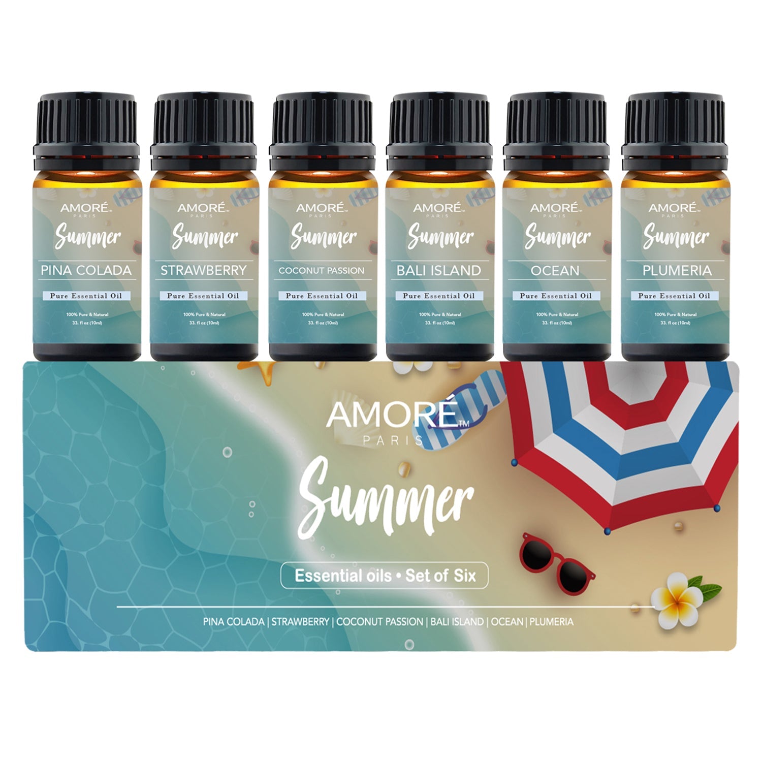 6-Pack: Summer Vibe Fresh Scented Aromatherapy Essential Oil For Diffusers Humidifiers Cheap Get To Buy