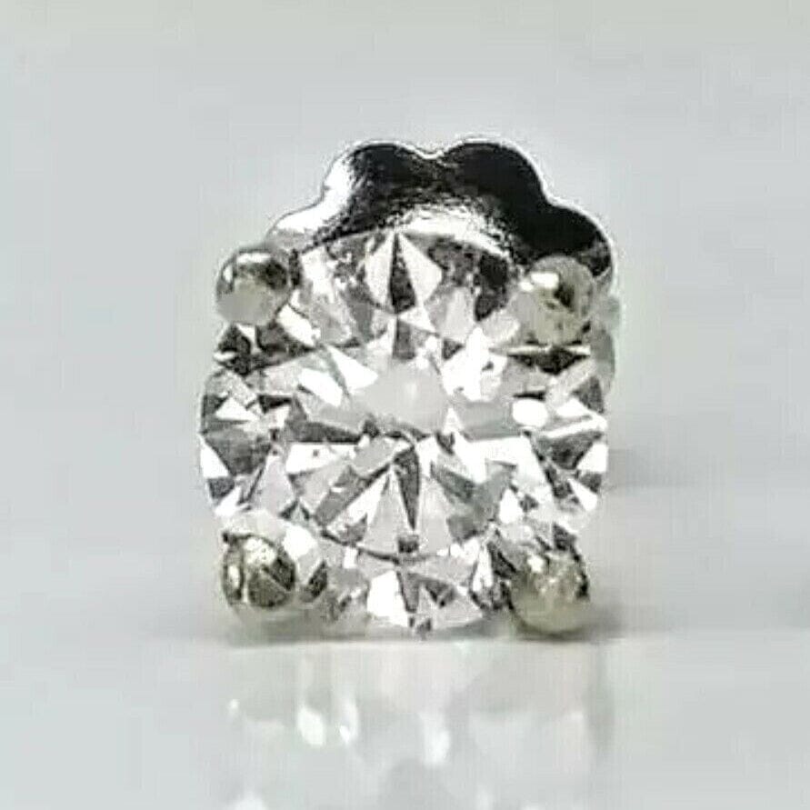 Single 0.40CT Real Genuine Diamond Stud Earring 14k Solid Gold Wow Wholesale Pice For Sale