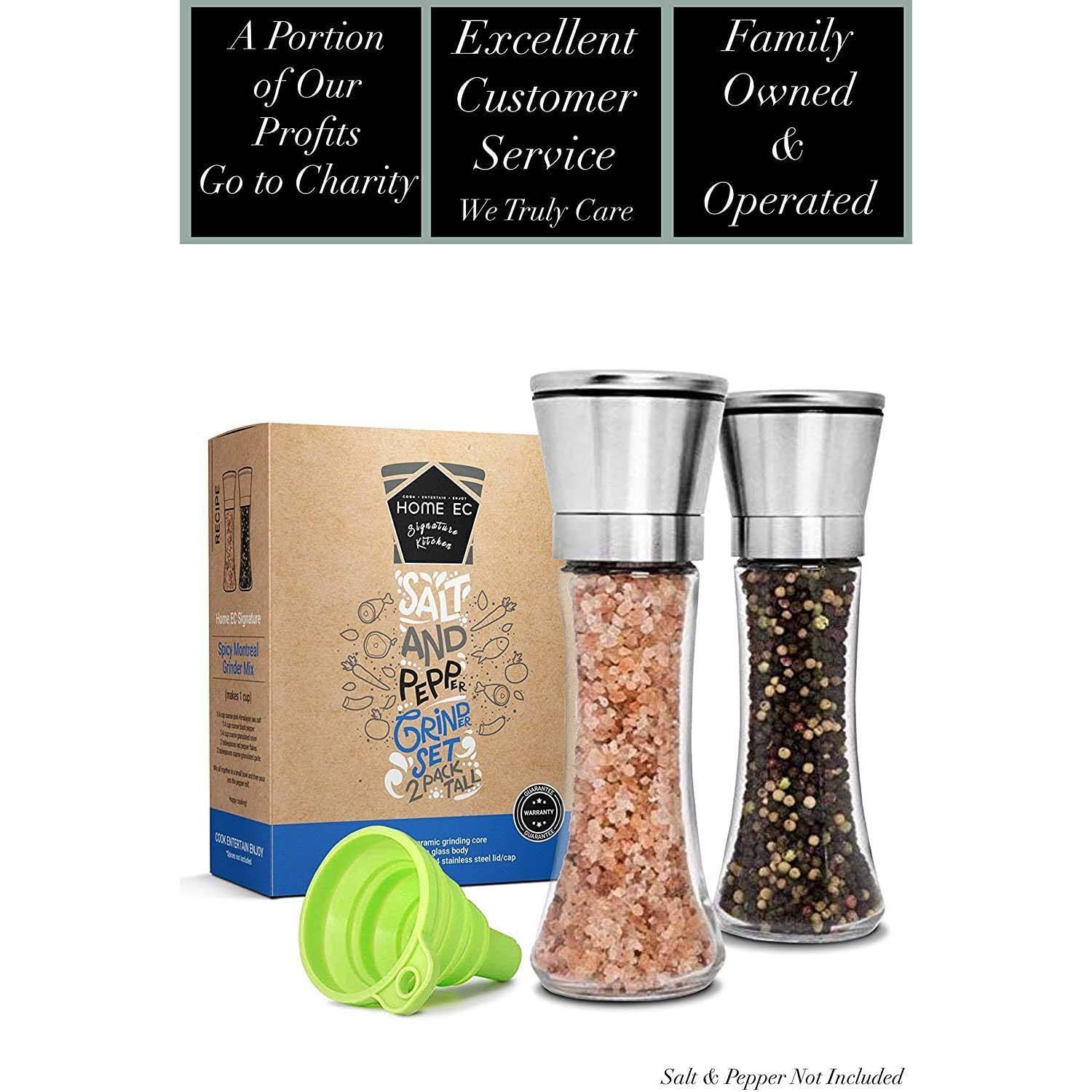 2-Pack: Premium Stainless Steel Salt and Pepper Grinder Cheap Pice