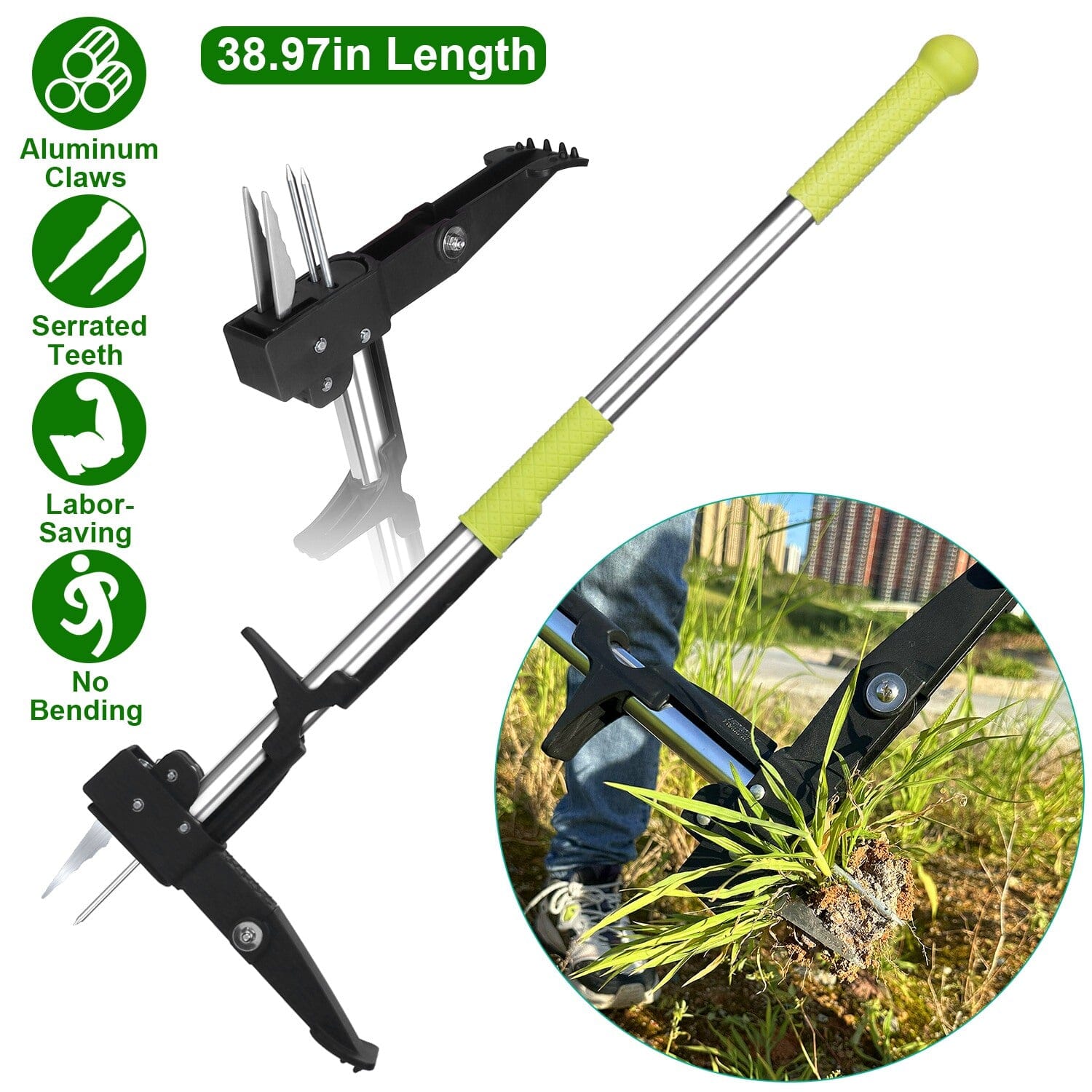 Standup Aluminum Weed Puller with 4 Claws Outlet Footaction