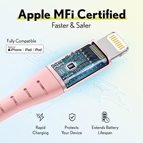 Overtime iPhone MFi Certified 10ft Smart Charging USB A to Lightning Cable Cheap Sale Latest Collections