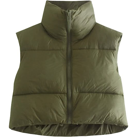 Women's Winter Crop Vest Lightweight Sleeveless Warm Outerwear Puffer Vest Padded Gilet Buy Cheap Manchester