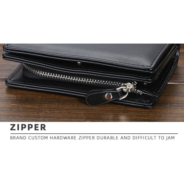 Baellerry Men's Zipper Short Fashion Wallet Supply