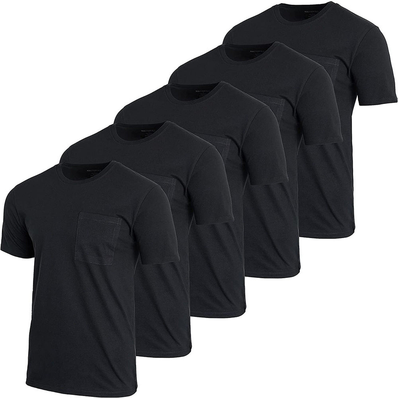 5-Pack: Men's Cotton Crew Neck Pocket T-Shirts Free Shipping Best Seller