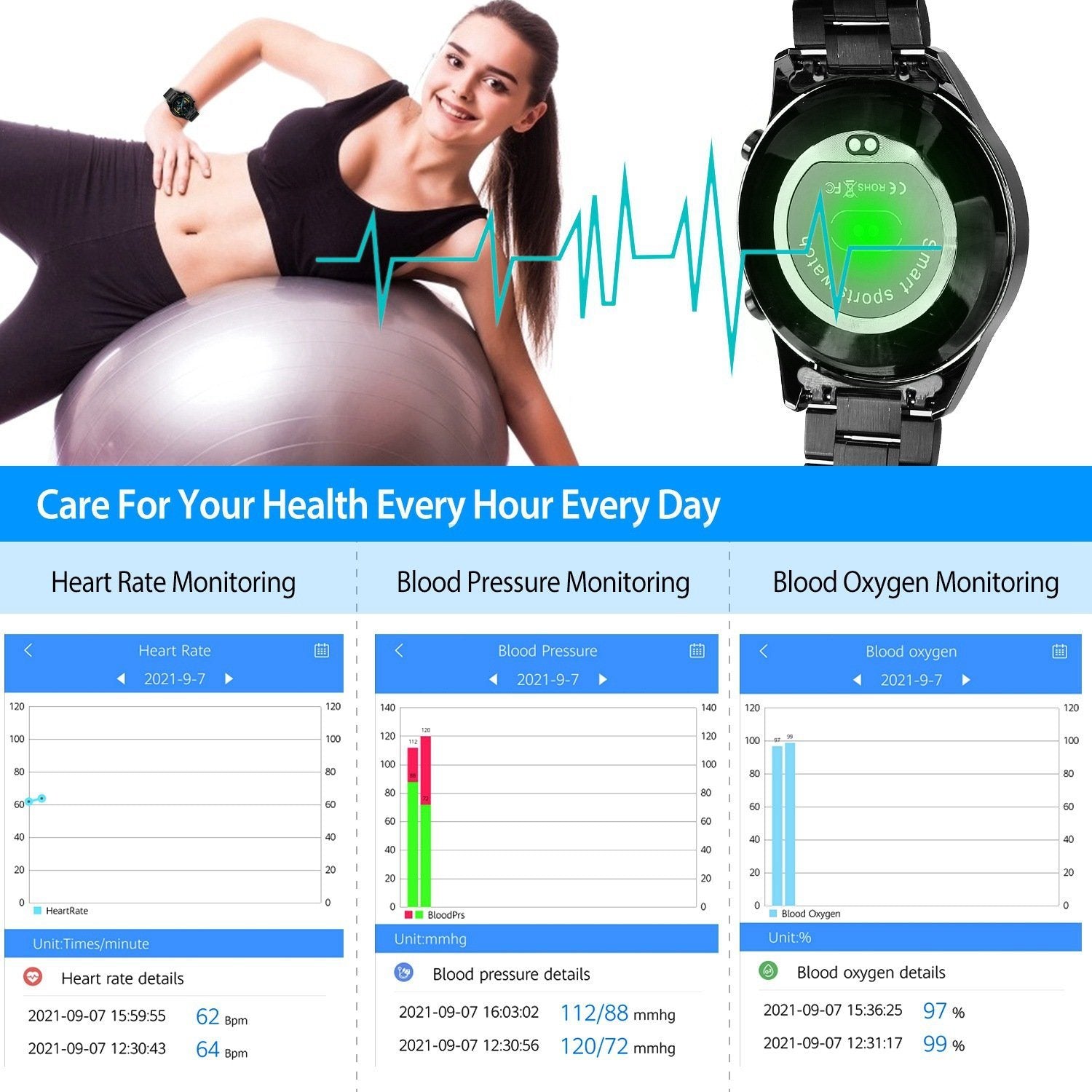 Wireless Smartwatch Fitness Tracker IP68 Waterproof Sport Bracelet The Cheapest For Sale