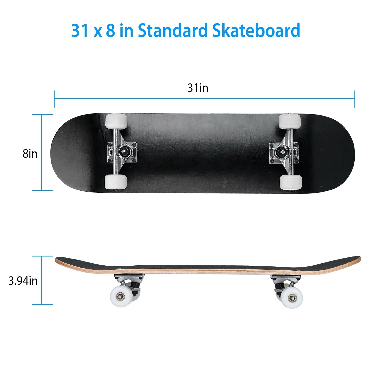 31x8in 9 Layers Maple Concave Skateboard Sale Cheap Pices