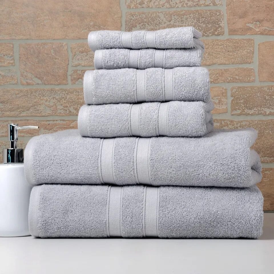 6-Piece Bibb Home Absorbent 100% Egyptian Cotton Towel Set Free Shipping Factory Outlet