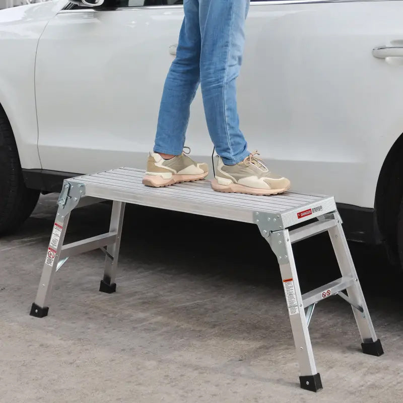 Portable Bench Folding Ladder Stool with Non-Slip Design Clearance With Credit Card