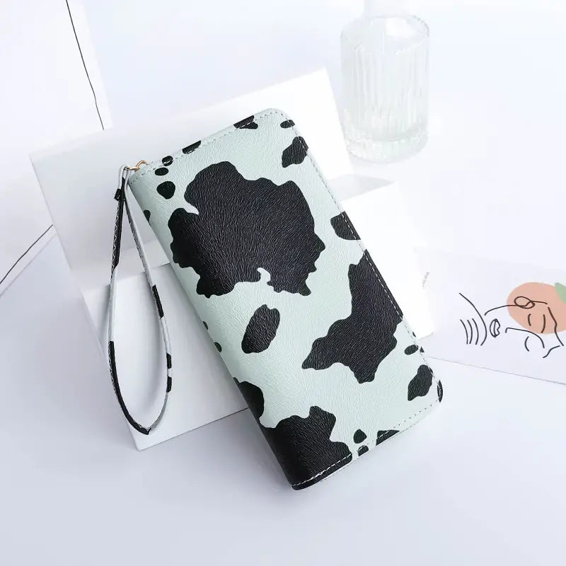 Women's Cute Versatile Faux Leather Cow Print Long Wallet Largest Supplier For Sale