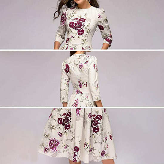 Women's Floral Vintage Dress Sale Visa Payment