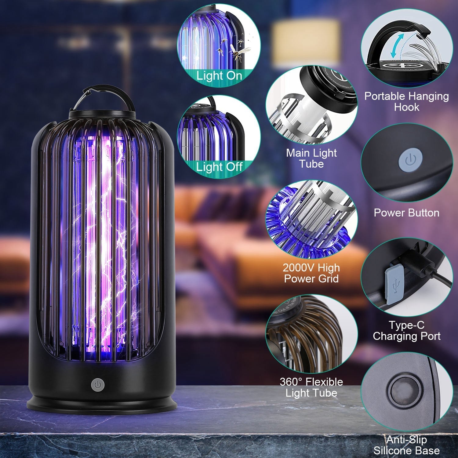 Mosquito Killer Lamp 2000V High Powered Pest Control Cheap Sale With Paypal