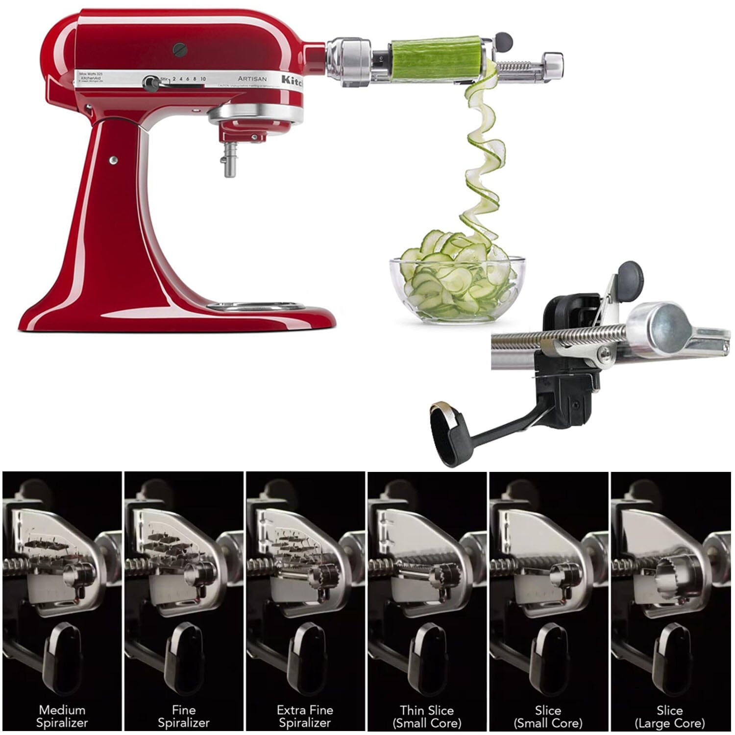 KitchenAid 7 Blade Spiralizer Plus with Peel, Core and Slice On Hot Sale