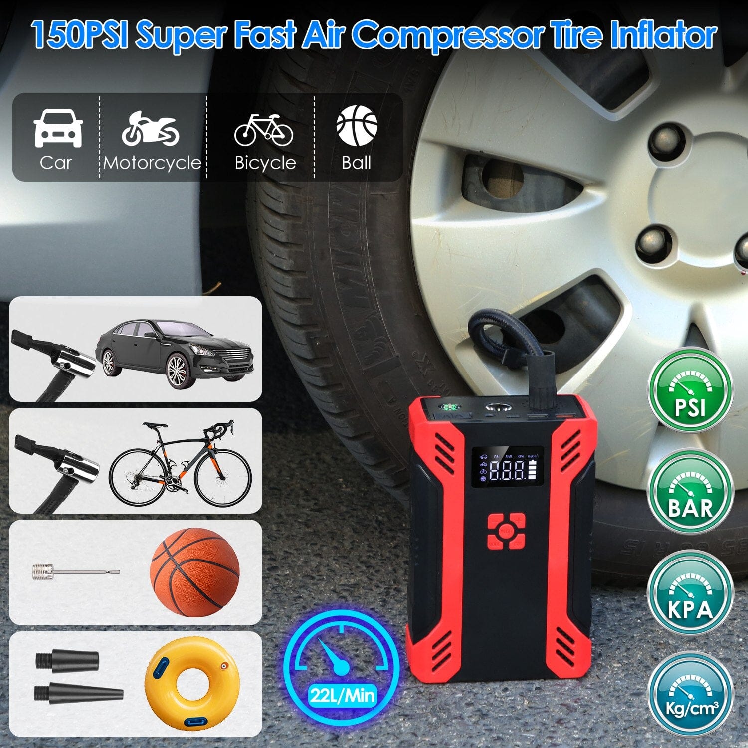 Car Jump Starter with Air Compressor Cheap Pice Free Shipping