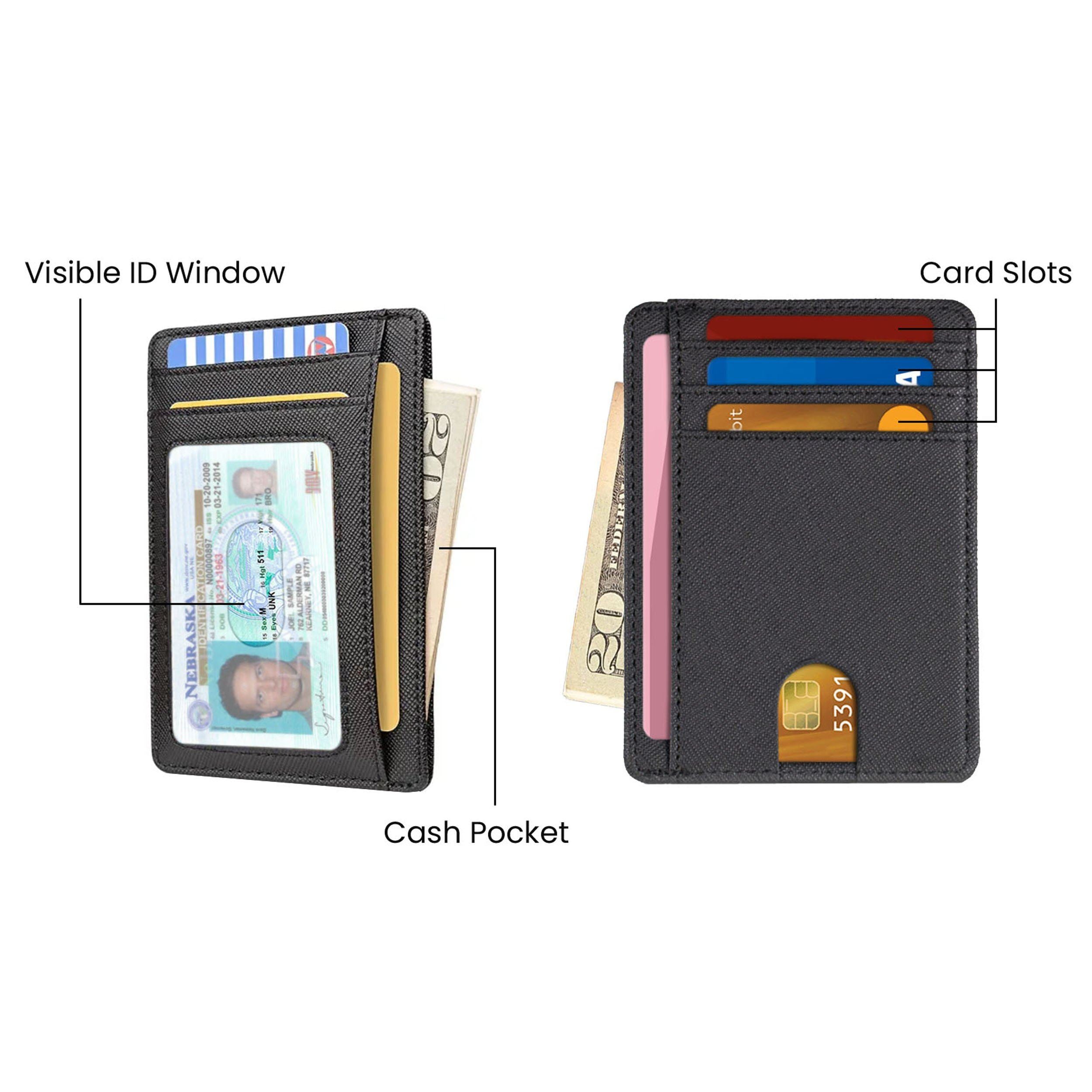 RFID Blocking Minimalist Front Pocket Slim Leather Wallet For Men Women For Sale Wholesale Pice