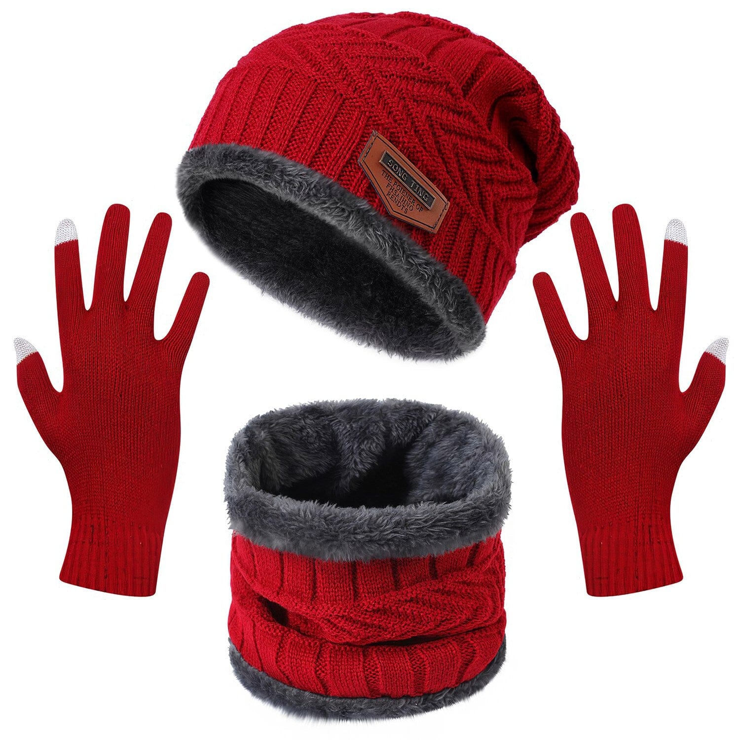 Winter Warm Beanie and Touch Screen Gloves Scarfs Set New Arrival Cheap Online