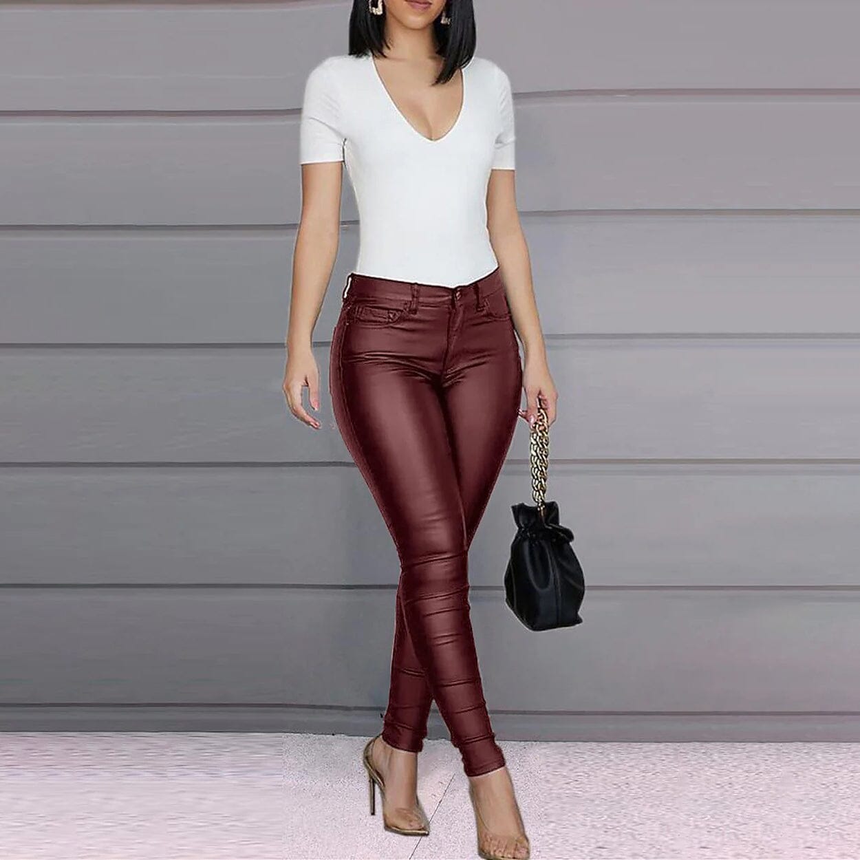 Women's Skinny Leather Pants Cheap Sale 2025 Newest