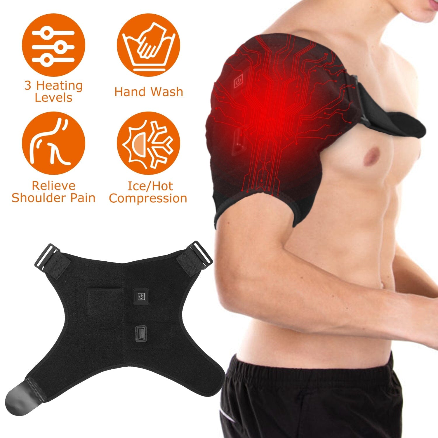 Electric Heating Pad Therapy Shoulder Heating Wrap Compression Sleeve Official