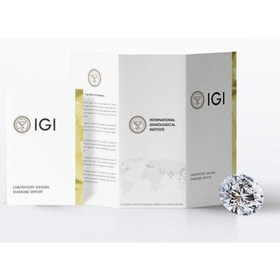 IGI,F/VS1 ,2 CT Solitaire Lab-Grown Round Diamond Studs Earring, 18K Yellow Gold Free Shipping Top Quality