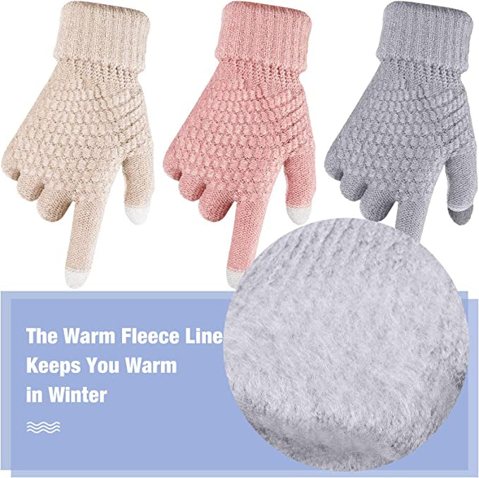 4-Pair: Women's Winter Touch Screen Gloves Warm Fleece Cheap Sale Amazon