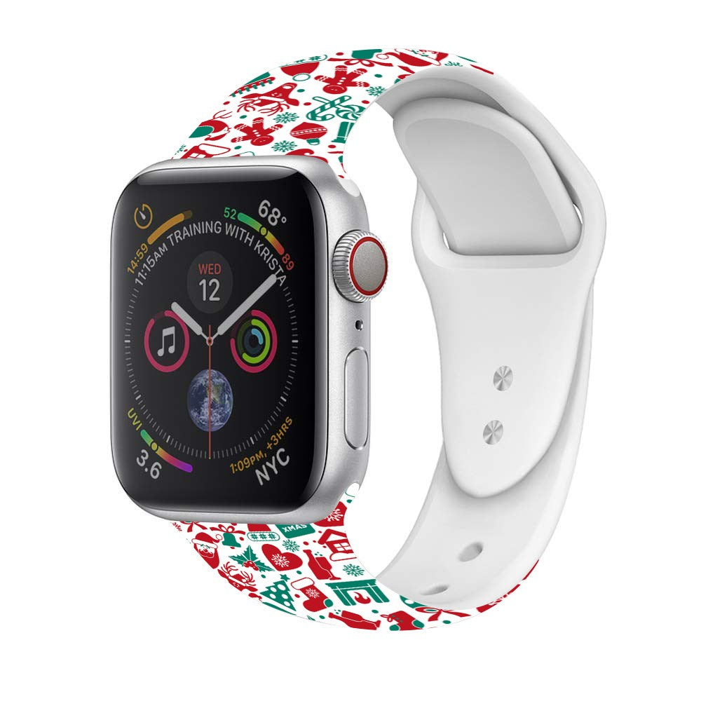 Christmas Silicone Apple Watch Bands Outlet Find Great