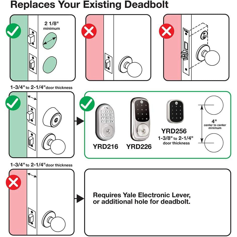 Yale Security Assure Keypad Door Lock Push Button YRD210-ZW-605 Free Shipping 100% Guaranteed