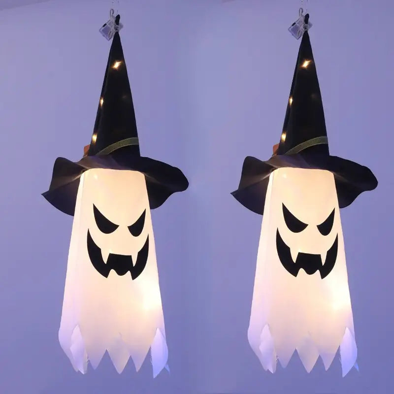 2-Piece Set: Glowing Ghost Witch Hat Halloween Decorations Pictures For Sale