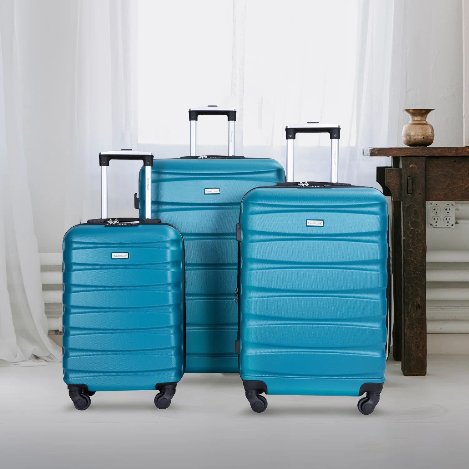 3-Pieces Set: Expandable Luggage Sets ABS Lightweight Suitcase Buy Cheap With Credit Card