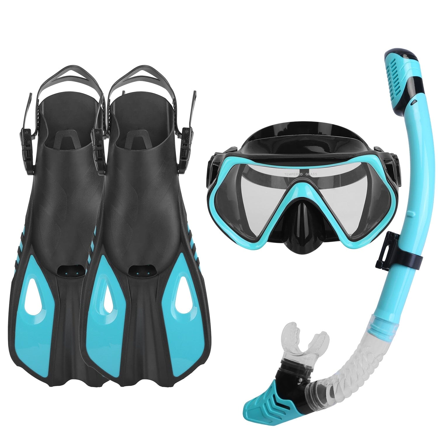 Snorkling Gear Mask Fin Set with Adjustable Swim Fins Cheap Sale Comfortable