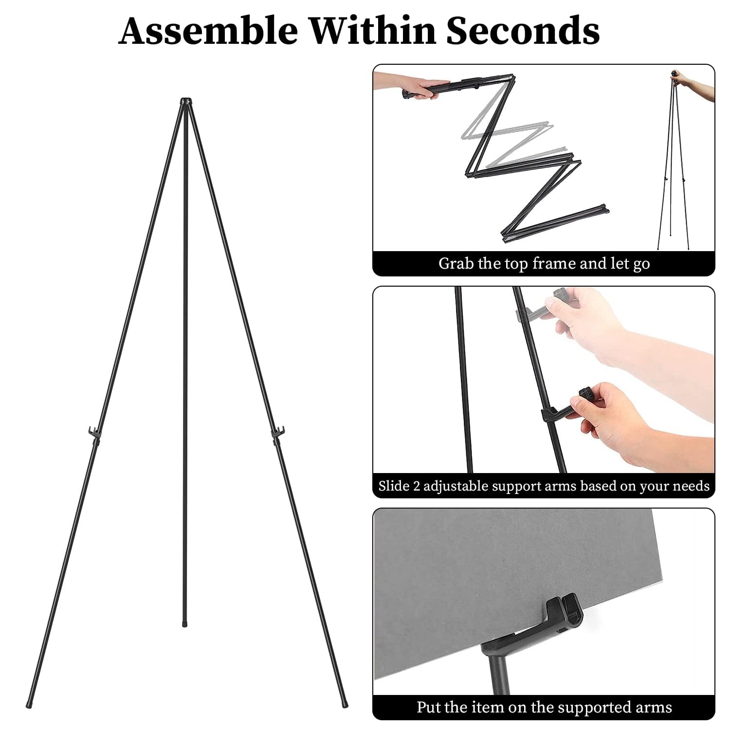 2-Pack: 61 Collapsible A Frame Tripod Easel Iron Alloy Drawing Stand Pick A Best For Sale