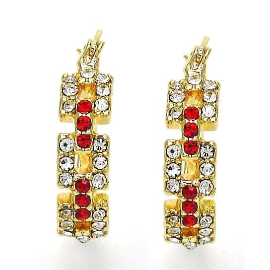 14k Gold Filled Garnet Unique Shape Earrings Ebay Cheap Pice