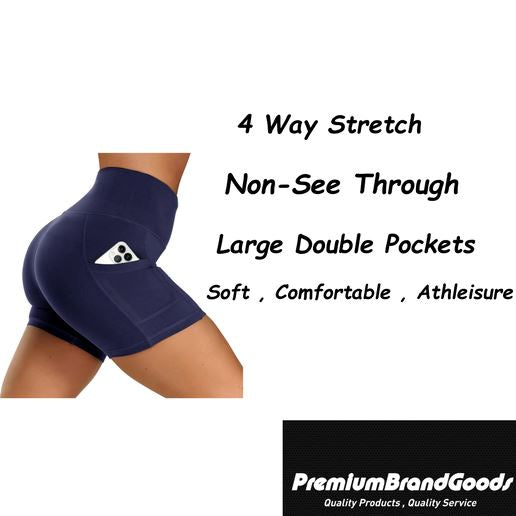 4-Pack: High Waist Soft Yoga Shorts for Women with 2 Side Pockets For Sale Finishline