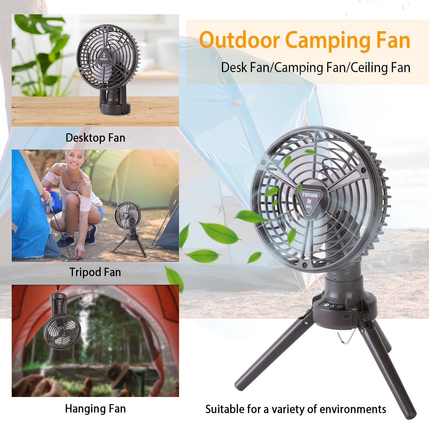 10400 mAh Portable Camping Fan Visit New Sale Online