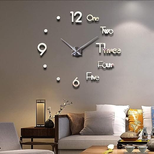 Large 3D Frameless Wall Clock Stickers Sast Online