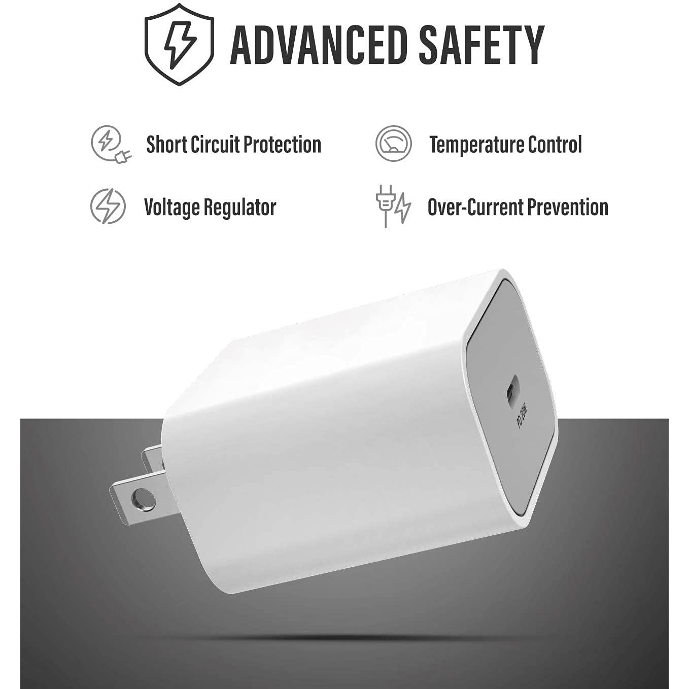 2-Pack: 20W USB-C Wall Charger Plug - Designed for Fast Charging Free Shipping Wholesale Pice