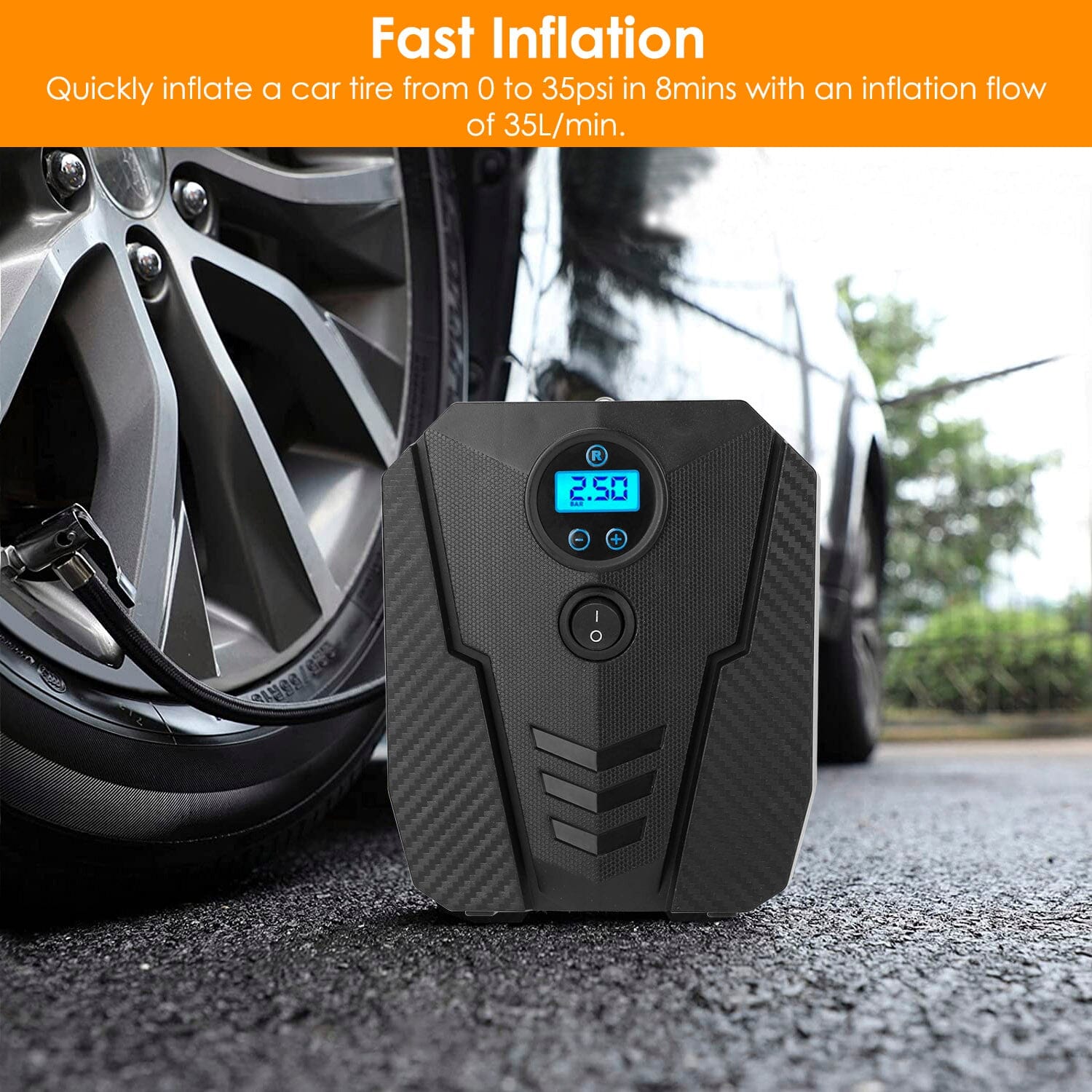 Portable Car Tire Inflator DC 12V Digital Car Air Pump Compressor Online Online Cheap Online