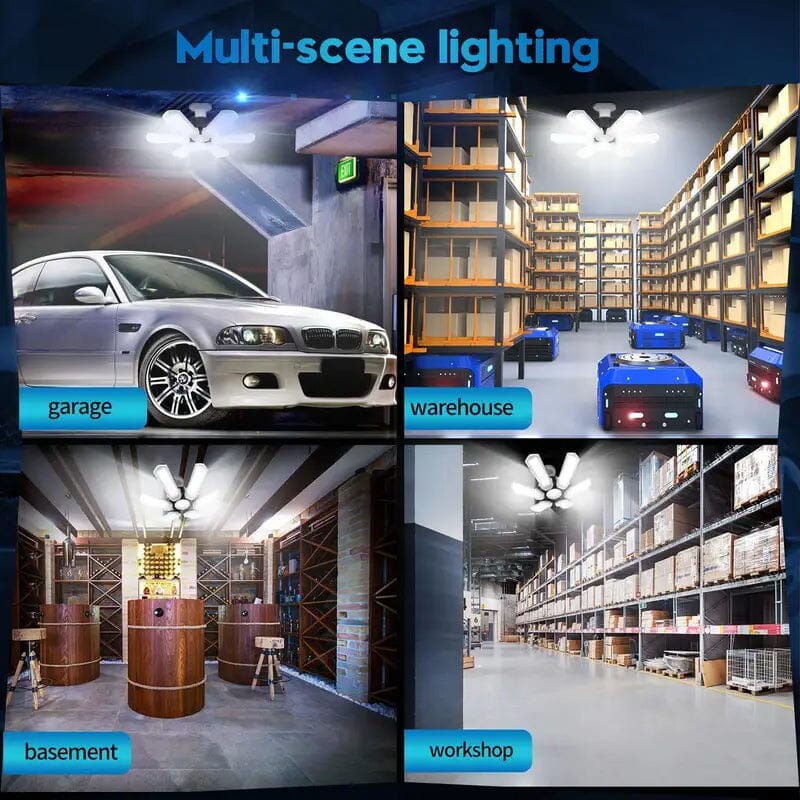 LED Garage Ceiling Lights 150W 15000LM 6500K with 6+1 Deformable Panels With Mastercard Cheap Online